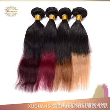 2015 Fashion Ombre Brazilian Virgin Hair Straight 6A Brazilian Ombre Hair Weaves SV Hair Products Brazilian Straight Hair